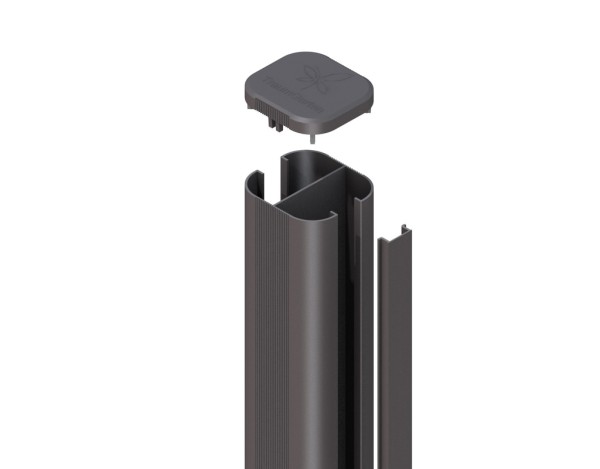 System WPC Pfosten BASIC Kappe anthrazit Ersatzteil Nr. 1257