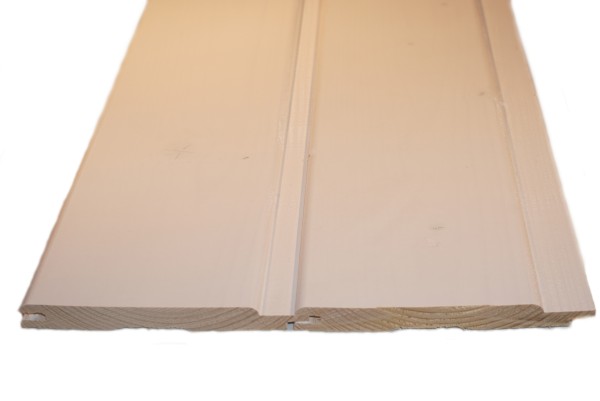 14 x 121 mm Profilholz nord.Fi deckend weiß ENDBEHANDELT