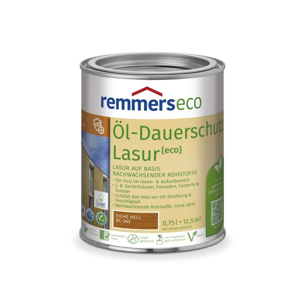 Remmers Öl-Dauerschutzlasur Eco Eiche hell 0,75 ltr