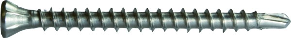 3,5 x 55mm ReSchraub Dielenschrauben / Profilholzschrauben Edelstahl Senkkopf Fräsrippen und I-Stern à 200 Stück