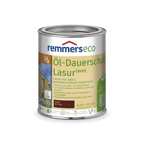 Remmers Öl-Dauerschutzlasur Eco Teak 0,75 ltr