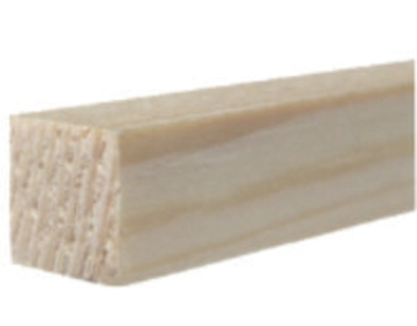 14 mm Quadratstableiste Kiefer astrein naturbelassen