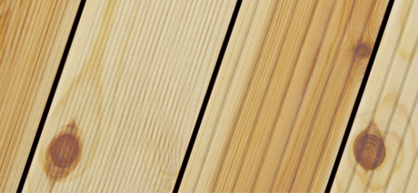 27 x 142 mm OrganoWood  Nowa Kombidiele nordische Pinus Sylvestris, geriffelt/trapezprofil