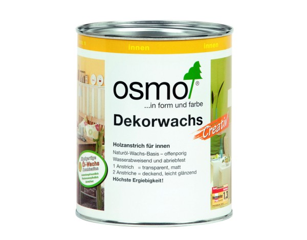 OSMO Dekorwachs Creativ Weiss-Matt 3186,  0,375 l