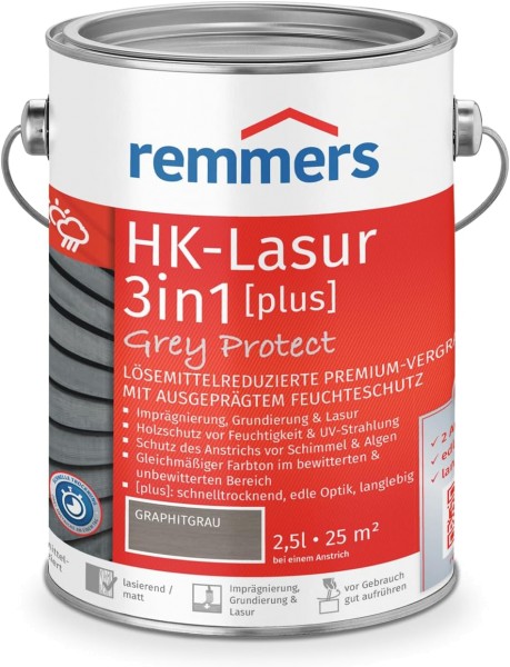 Remmers HK-Lasur 3in1 plus 2,5 ltr. graphitgrau