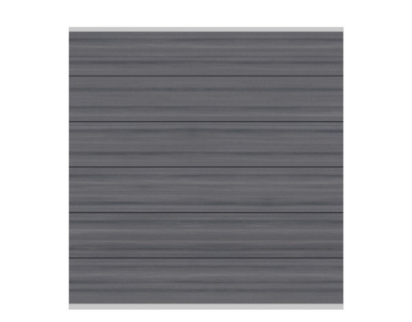 System Platinum WPC XL Zaun-Set grau, silb. Leiste Nr.2630