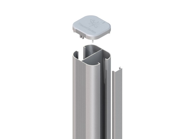 System WPC Pfosten BASIC Kappe silber Ersatzteil Nr. 1258