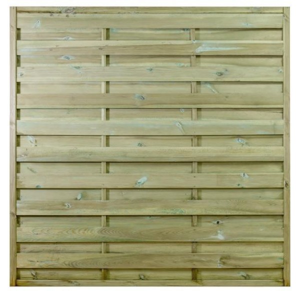 Aktion Dichtzaun Föhr Eco 180 x 180 cm Rahmen 35 x 45 mm, Lamellen sauber gesägt